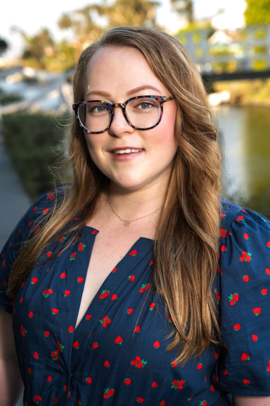 Brigit Jacoby, LCSW, Licensed Clinical Social Worker, at the Venice canals in Venice Beach, CA
